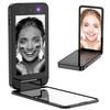 Vanexiss UV Camera for Sunscreen Test UV Mirror Sunscreen Camera, 4 Inch Vanity Mirror Rechargeable Compact Travel Makeup Mirror Handheld Double-Sided Pocket Mirror for Skin Protection(Dark Black) view 1