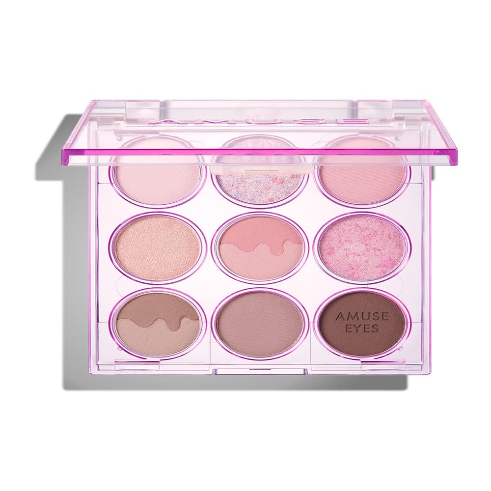 Amuse SEOUL Eye Color Palette 02 COOL ROSE | rose tones | Soft shading, makeup variety of textures, sensuous, vibrant layering, cruelty-free, eco-friendly, vegan, korean