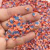 Patriotic Heart Shaped American Flag, Polymer Clay Slices, Nail Art Slices, Non Edible Faux Sprinkles, 4th of July, Bags 15gr, Each Flag Measures About 5mm view 1