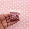 Patriotic Heart Shaped American Flag, Polymer Clay Slices, Nail Art Slices, Non Edible Faux Sprinkles, 4th of July, Bags 15gr, Each Flag Measures About 5mm view 2