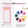 500pcs Mixed Colorful Lash Extensions | Premade Mega Volume Fans | Colored Lash Extension | Russian Volume Eyelash Extensions 3D | Length 16mm | 8D D Curl view 4