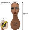 Voloria 4PCS Wholesale Realistic Female Mannequin Head Long Neck Manikin PVC Head Bust Wig Model Head Stand with Makeup Wigs,Hats,Sunglasses,Necklace,Jewelry (Dark), Brown (voloriamannequin4pieces) view 2
