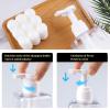 Shampoo and Conditioner Dispenser Shower Soap Bottles 3 Pack 550ml/18.6oz Refillable Shampoo Pump Bottle Dispenser Plastic Empty Body Wash Dispensers with Stylish Permanent Labels for Bathroom (Clear) view 3