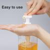 Shampoo and Conditioner Dispenser Shower Soap Bottles 3 Pack 550ml/18.6oz Refillable Shampoo Pump Bottle Dispenser Plastic Empty Body Wash Dispensers with Stylish Permanent Labels for Bathroom (Clear) view 4