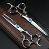 Hair Cutting Scissors, 6 inch Professional Japan 440c steel gem dragon handle hair cutting scissors haircut thinning barber tools shears Hairdresser scissors set (Color : Set with bag) view 2