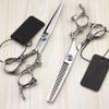 Hair Cutting Scissors, 6 inch Professional Japan 440c steel gem dragon handle hair cutting scissors haircut thinning barber tools shears Hairdresser scissors set (Color : Set with bag) view 3