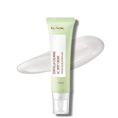 IUNIK 81% Concentrated Centella Calming Gel Acne Spot Cream w/AHA BHA PHA Salicylic Acid Niacinamide Tea Tree Oil-Free Blemish Pimple Lightweight for Adults & Teens .67 Oz Sensitive Acne-prone skin