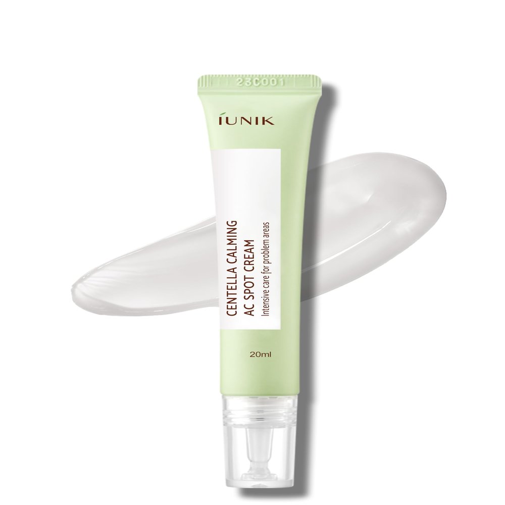 IUNIK 81% Concentrated Centella Calming Gel Acne Spot Cream w/AHA BHA PHA Salicylic Acid Niacinamide Tea Tree Oil-Free Blemish Pimple Lightweight for Adults & Teens .67 Oz Sensitive Acne-prone skin