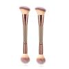 2Pack Dual-ended Makeup Brushes for Contouring, Blending, and Bronzing - Angled Foundation Brush and Concealer Brush - Premium Luxe Hair for Flawless Application of Liquid, Cream, and Powder Makeup view 1