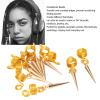 10pcs Dreadlocks Beads, Fashionable Gold Beard Beads for DIY Bracelet Necklace Jewelry Hair Decoration view 2