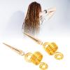 10pcs Dreadlocks Beads, Fashionable Gold Beard Beads for DIY Bracelet Necklace Jewelry Hair Decoration view 4