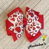 Cherry LOVE Pinwheel Hair Bow view 2