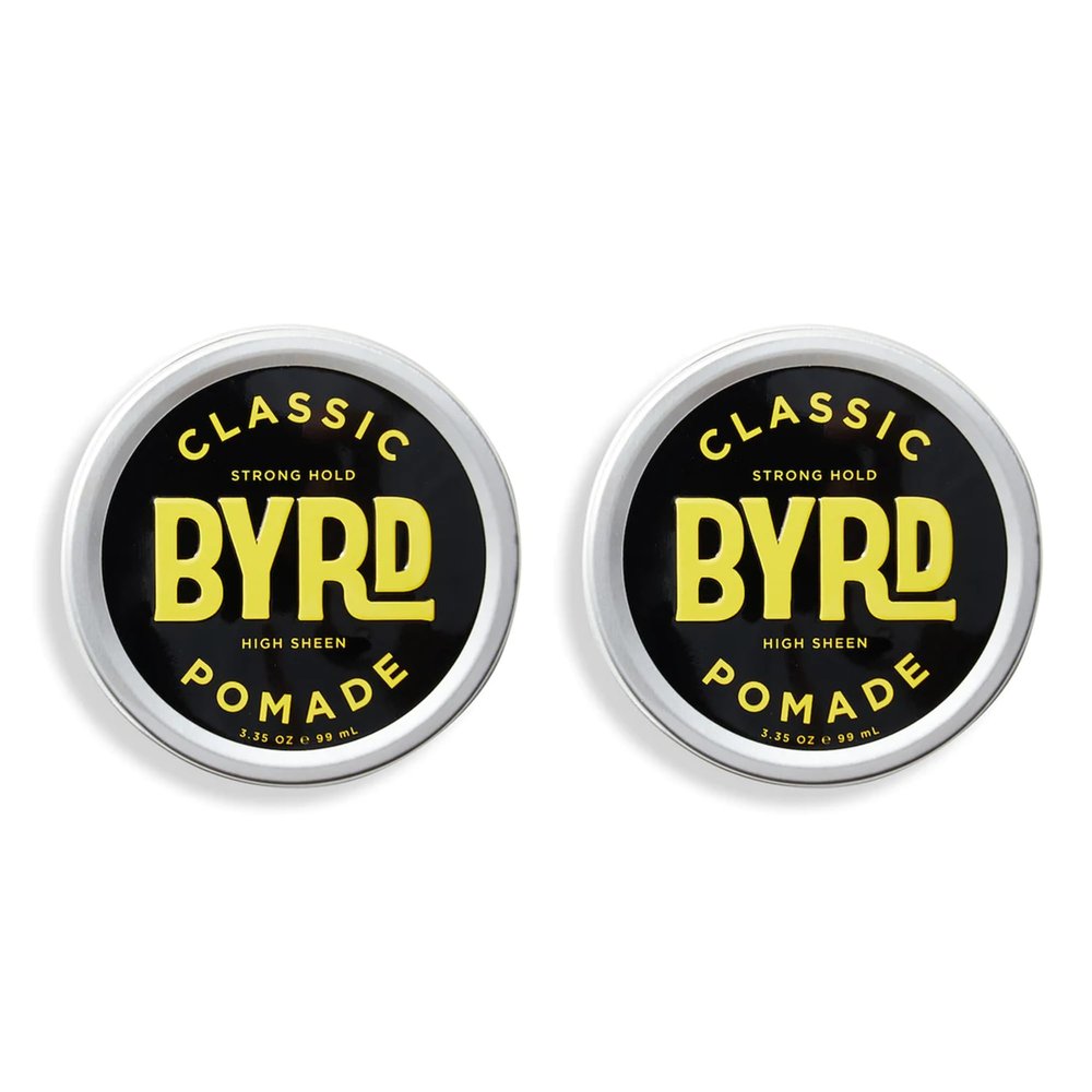BYRD Classic Pomade 2-Pack  Strong Hold, High Shine Finish, Add Flexible Texture to All Hair Types, 3.35 Oz Each (Two Pack)