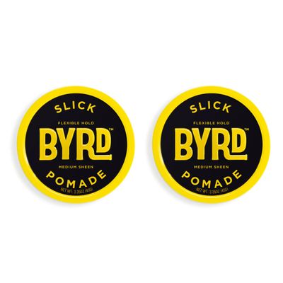 BYRD Hairdo Products Slick Pomade 2-Pack - Flexible Hold, Medium Sheen, Add Slick Style to All Hair Types, 3.35 Oz Each (Two Pack)