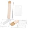 minkissy 3sets Cosmetic Mixing Palette with Makeup Spatula for Nail Art Foundation and Blending Stainless Steel Mixing Tray for Beauty Salons and Use view 2