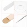 minkissy 3sets Cosmetic Mixing Palette with Makeup Spatula for Nail Art Foundation and Blending Stainless Steel Mixing Tray for Beauty Salons and Use view 4