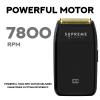Supreme Trimmer Crunch Lite STF600 | Professional Double Foil Shaver for Men | Cordless & Corded, 60 Min Runtime, Hidden LED Display | Barber Face & Head Finishing Razor view 4