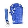Beautician Scissor Kit Hair Tool Bag Leather Leather Tooling Hair Salon Accessories Waist Holder Hairdresser Belt Bag Hair Styling Tools Pouch Case Blue Pet Comb view 1