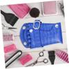 Beautician Scissor Kit Hair Tool Bag Leather Leather Tooling Hair Salon Accessories Waist Holder Hairdresser Belt Bag Hair Styling Tools Pouch Case Blue Pet Comb view 3