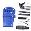 Beautician Scissor Kit Hair Tool Bag Leather Leather Tooling Hair Salon Accessories Waist Holder Hairdresser Belt Bag Hair Styling Tools Pouch Case Blue Pet Comb view 4