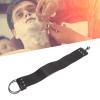 Black Leather Strop with Brass Anchor Hooks for Knife Sharpening, Shaving Straight Strop, Durable Cleaning Tool for Razors and blades view 4