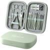 kokawhite, Professional Manicure Sets and Pedicure Kits, 18 Pieces Stainless Steel, Grooming Kits with Leather Travel Case (Green) view 1