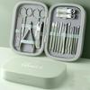 kokawhite, Professional Manicure Sets and Pedicure Kits, 18 Pieces Stainless Steel, Grooming Kits with Leather Travel Case (Green) view 2