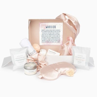 Dear Ava Luxury Spa Gifts for Women | Organic Self Care Anti Stress Relaxing Bath and Body Kit Set Basket Box for Her with Heartfelt Card | Girls Gifts for Warrior