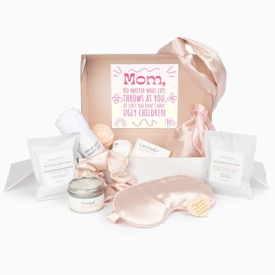Dear Ava Luxury Spa Gifts for Women | Organic Self Care Anti Stress Relaxing Bath and Body Kit Set Basket Box for Her with Heartfelt Card | Gift for Mom