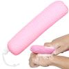 Bath Brush Head with Sponge,Back Scrubber Bath Mesh Bath Body Brush Head for Elderly Aid Bathing and Shower(White Head) view 2