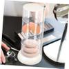 Multi-layer Storage Box Makeup Storage Case Round Makeup Sponge Clear Container Clear Makeup Organizer Makeup Powder Puff Case Trinket Display Holder Cosmetic Puff Boxes White Tray view 2