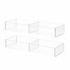 2 Pack Display Tray 2 Compartment Clear Acrylic 16.75" x 5.75" Rectangular Cosmetic Organizer for Retail Merchandise Makeup Lotion Bottles and Beauty Products by Marketing Holders view 1
