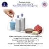 2 Pack Display Tray 2 Compartment Clear Acrylic 16.75" x 5.75" Rectangular Cosmetic Organizer for Retail Merchandise Makeup Lotion Bottles and Beauty Products by Marketing Holders view 2