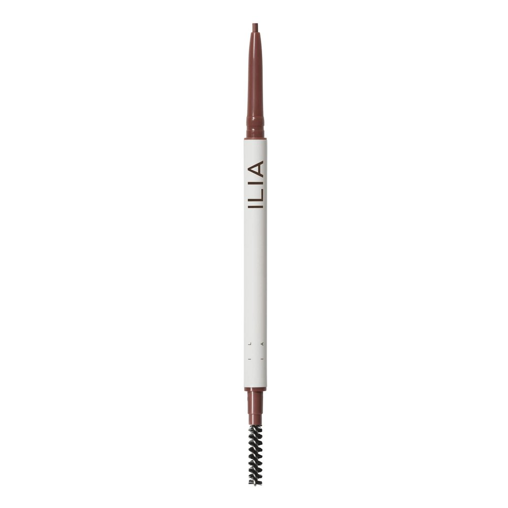 ILIA - In Full Micro-Tip Brow Pencil with Spoolie | Buildable Pigment, Fade-Resistant | Safe for Sensitive Eyes, Fragrance + Silicone-Free | Non-Toxic, Vegan, Cruelty-Free, Clean Makeup (Auburn)