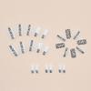 24 Pcs Summer Press on Nails Medium Square Fake Nails White Acrylic False Nails with Leopard Pattern Designs Glossy Full Cover Glue on Nails for Women Girls view 4