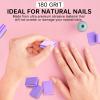 100/180 Grit Disposable Zebra Nail Files and 100/180 Grit Purple Mini Nail Buffer Block Bundle view 4