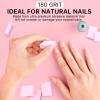 100/180 Grit Small Disposable Zebra Nail Files and 100/180 Grit Pink Mini Nail Buffer Block Bundle view 4