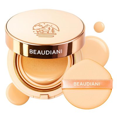 BEAUDIANI Natural Coverage  Mesh Tight Up Cushion  Korean Cushion Foundation, Semi-Matte Radiance, Long-lasting, Travel-Friendly Design (01 Light Beige)