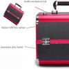 RMENST Makeup Train Case Beauty Cosmetic Box 2-Trays Jewelry Storage Organizer with Lockable for Women and Girls view 3