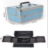 RMENST Makeup Train Case Portable Cosmetic Box Jewelry Organizer Carrying with Handle Makeup Storage Box Travel Cases (Color : Black) view 4