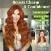 KooKaStyle Invisible Wire Hair Extensions with Transparent Headband Adjustable Size 4 Secure Clips Long Wavy Secret Wire Synthetic Hairpiece for Women(30C#Copper Auburn 20Inch) view 3