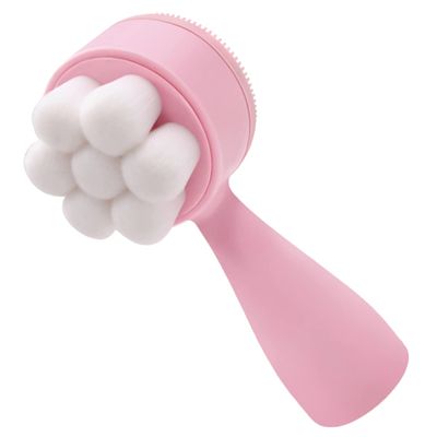 FOMIYES Portable Facial Brush Scrubber 3D Silicone Face for Dry Wet Use Gentle Exfoliation Brush Ideal for Sensitive Skin Great Present for