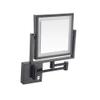 Wall Mounted Makeup Mirror with LED Lights, 1x/3x Magnification, 360 Degree Swivel, Flexible Gooseneck, and Locking Suction, 8"x8" Double Sided Vanity Magnifying Mirror for Bathroom ( Color : Matte Bl view 1