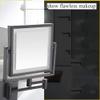 Wall Mounted Makeup Mirror with LED Lights, 1x/3x Magnification, 360 Degree Swivel, Flexible Gooseneck, and Locking Suction, 8"x8" Double Sided Vanity Magnifying Mirror for Bathroom ( Color : Matte Bl view 4