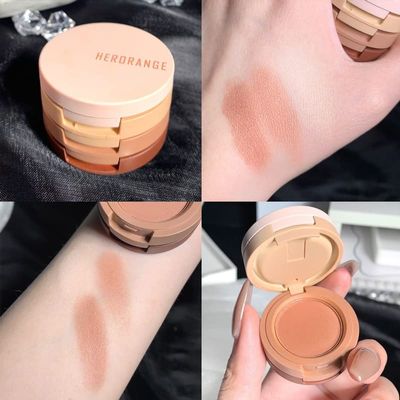3 In 1 Eyeshadow Palette Matte Pearlescent Eyeshadow Long-lasting Waterproof Eye Shadow Portable Makeup Cosmetics Beauty Tool (02# boiled water milk tea)