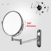 TATSEN Vanity Mirror Makeup Mirror Vanity Mirror Wall Mounted Magnifying Mirror Bathroom Double-Sided Adjustable Arm Extending Mirror 6 inch Cosmetic Mirror view 2