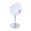 Uonlytech 1pc Double Side Makeup Mirror Magnification Desktop Vanity Mirror for Home Use Silver Finish Frame - Base Support view 1