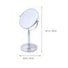 Uonlytech 1pc Double Side Makeup Mirror Magnification Desktop Vanity Mirror for Home Use Silver Finish Frame - Base Support view 2
