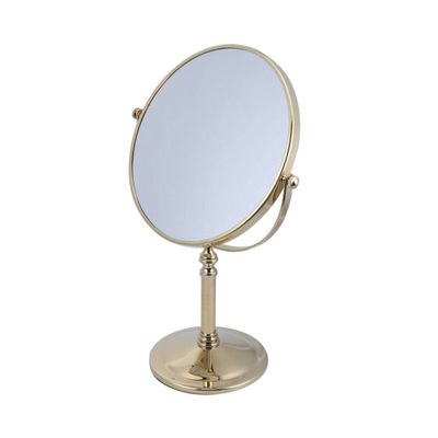 Uonlytech Double-Sided Magnification Makeup Mirror 8 Inch 3X Magnification Gold Tabletop Vanity Mirror