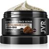 JVR Face Scrub for Men, Facial Scrub for Deep Exfoliating, Cleansing, Removing Blackheads, Ingrown Hair, Pre-shave Soften, Organic Formulated with Coffee Extract, AHA and BHA Face Exfoliator (4.23 oz) view 1